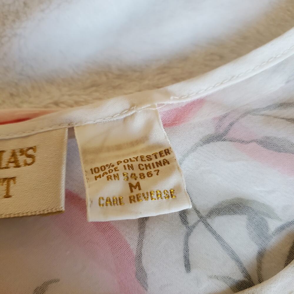 1980's Gold Label Victoria's Secret Sweetheart Robe & Slip Set Vintage - Medium - Picture 9 of 10